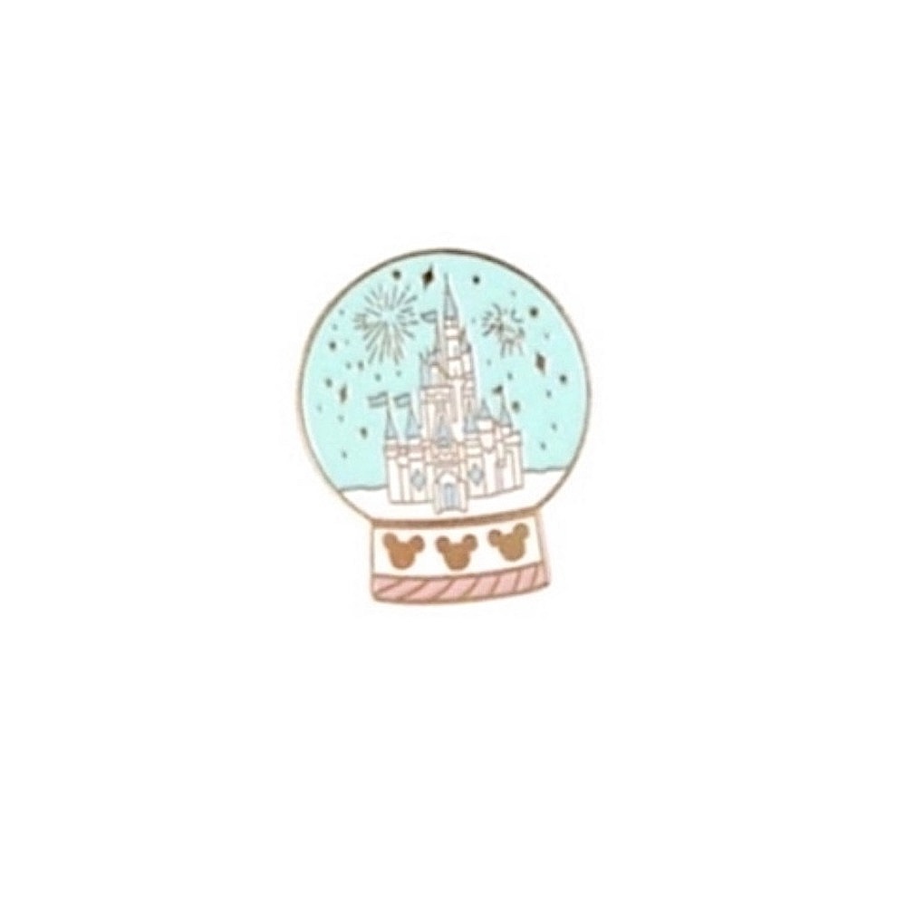 NEW Disney Cinderella’s Castle Snow Globe Metal Enamel Pin